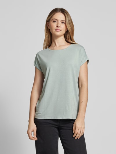 Vero Moda Comfort Fit T-Shirt mit Effekt Garn Modell 'LAVA' Schilf 4