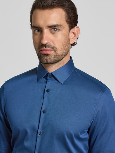 Jake*s Slim Fit Business-Hemd mit Knopfleiste Jeansblau 3