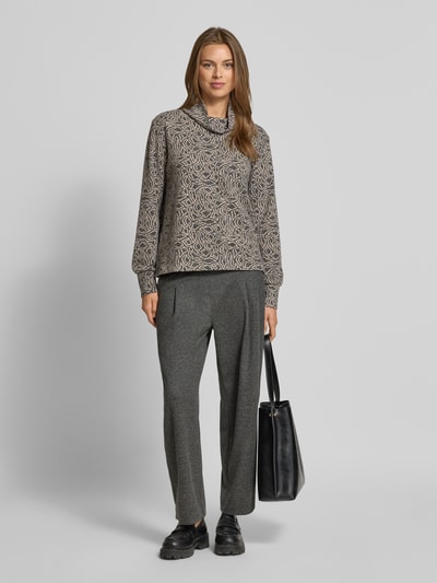 More & More Gebreide pullover met opstaande kraag Middengrijs - 1