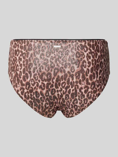 Produktfoto, Mid Waist Bikini-Slip im Animal-Look von JOOP! Collection, braun mit Animal-Look, Material-Mix mit Stretch-Anteil, körpernahe Passform