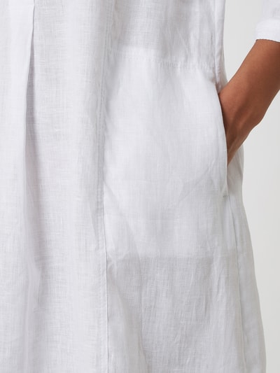 Someday Sukienka lniana z krótką listwą guzikową model ‘Quyny’ Biały 3