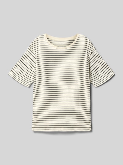 Produktfoto, Regular Fit T-shirt in tricotlook model 'Edover' van JACK & JONES, puur katoen, ronde hals, ruglengte maat 140: 52 cm