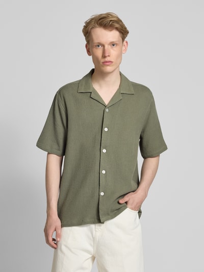 Only & Sons Vrijetijdsoverhemd met knoopsluiting, model 'BERTIL' Olijfgroen - 4