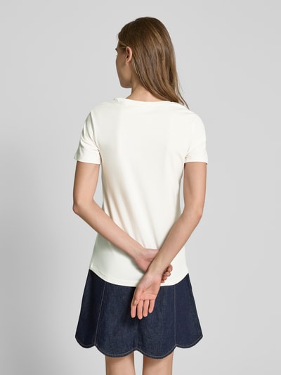 Guess T-Shirt mit Label-Stitching Modell 'LUCIA' Beige 5