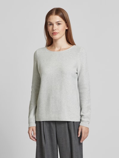 Christian Berg Woman Gebreide pullover met ronde hals Middengrijs gemêleerd - 4