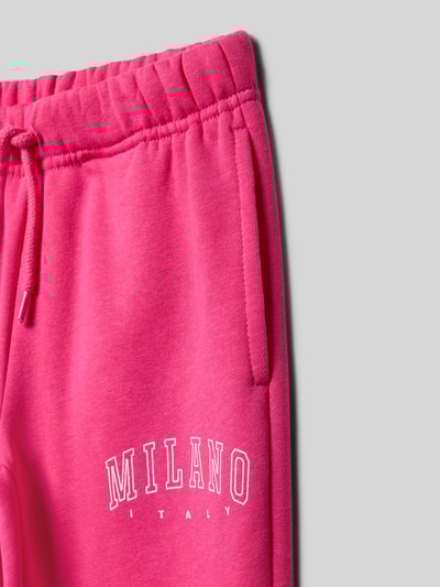 Only Regular fit sweatpants van katoenmix, model 'SWEAT' Felroze - 2