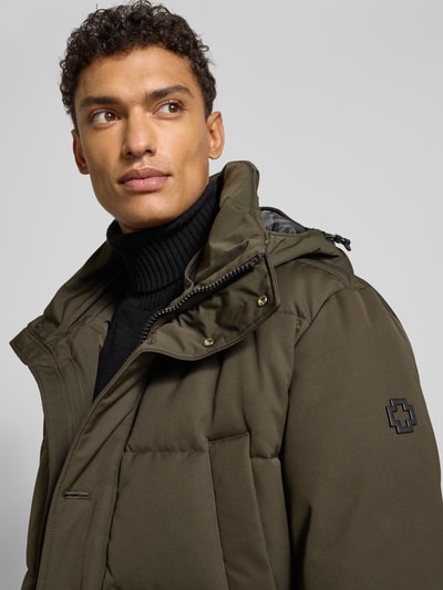 Strellson Regular fit gewatteerd jack met capuchon, model 'PIAZZA' Olijfgroen - 3