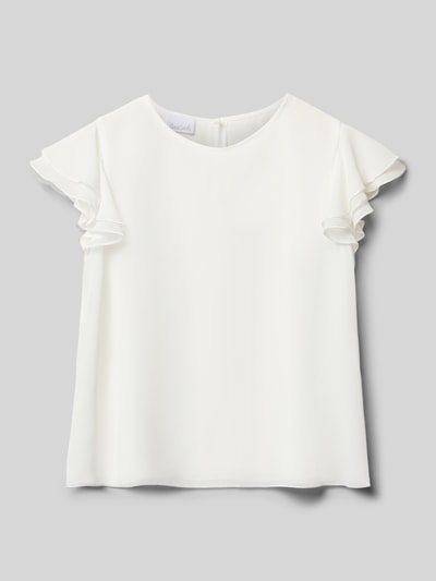 Weise Regular fit blouse met ronde hals Ecru - 1