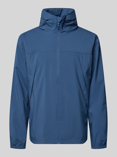 Produktfoto, blaue Jacke mit Kapuze Modell 'BROCTON' von Icepeak, Regular-Fit mit Reißverschluss, Maße: Rückenlänge 65 cm, Schulterbreite 49 cm, Brustweite 57 cm, Ärmellänge 67 cm