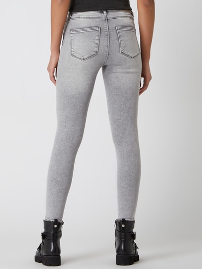 Only Skinny Fit Jeans mit Stretch-Anteil Modell 'Mila' Hellgrau 5