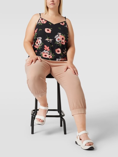 KAFFE Curve PLUS SIZE capribroek met steekzakken Rosé - 1