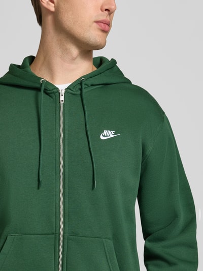 Nike Regular Fit Sweatjacke aus Baumwoll-Mix Dunkelgruen 3