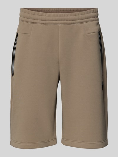 Produktfoto, Bermudas mit Reißverschlusstaschen von EA7 Emporio Armani in Beige, Material-Mix mit Viskose-Anteil, Regular Fit, glatte Textur