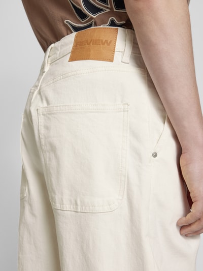 REVIEW Jeans met wijde pijpen en achterzakken Offwhite - 3