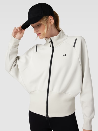 Under Armour Sweatjack met tweewegsritssluiting, model 'Unstoppable' Lichtgrijs - 3