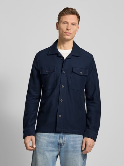 SELECTED HOMME Regular fit overhemdjack van puur biologisch katoen, model 'OLIVER' Marineblauw - 4