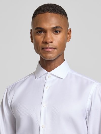 Jake*s Regular Fit Businesshemd aus Baumwolle mit Haifischkragen Weiss 3