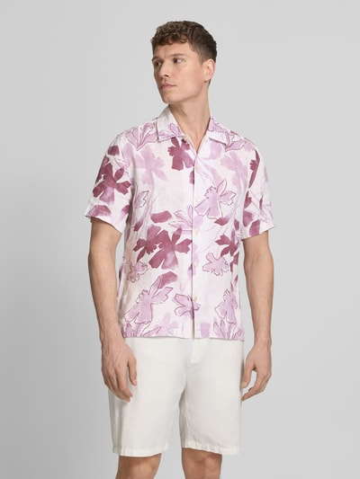 Marc O'Polo Relaxed Fit Freizeithemd aus reinem Leinen Hellrot 4