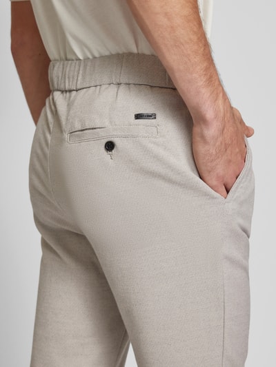 Only & Sons Stoffen broek met elastische band, model 'LINUS' Beige gemêleerd - 3