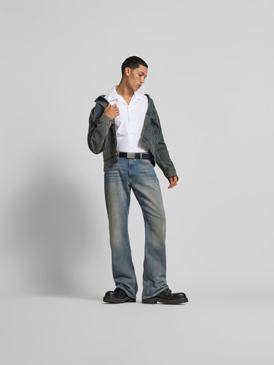 MM6 Maison Margiela Jeansjacke mit Knopfleiste Jeansblau 1