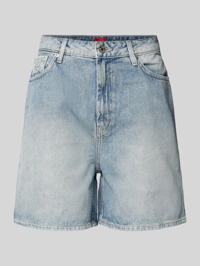 HUGO Relaxed Fit Jeansshorts mit Label-Stitching Modell 'Gelita' Hellblau 1