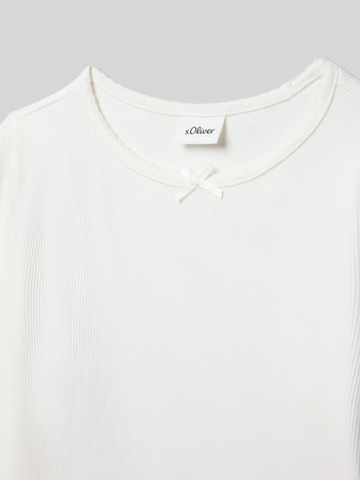 s.Oliver RED LABEL Slim fit shirt met lange mouwen van katoenmix Wit - 2