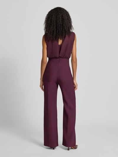Rinascimento Jumpsuit mit Bundfalten Bordeaux 5