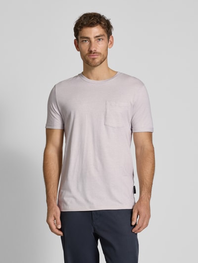 Tom Tailor Denim Regular Fit T-Shirt aus reiner Baumwolle Hellgrau 4