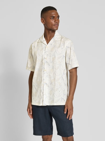 Fynch-Hatton Relaxed Fit Freizeithemd mit 1/2-Arm Modell 'The Beach' Offwhite 4