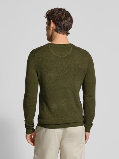 MCNEAL Gebreide pullover van wolmix met kasjmier Olijfgroen gemêleerd - 5