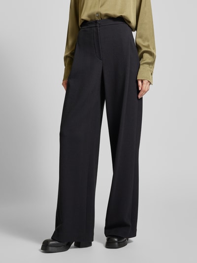 Emporio Armani Wide leg pantalon met structuurmotief Zwart - 4