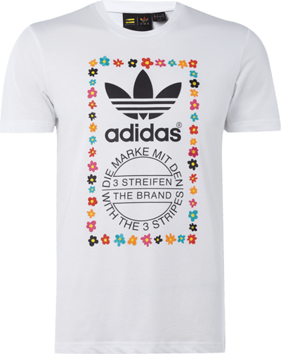 adidas Originals T-Shirt mit Label-Print und Logo Weiss 5