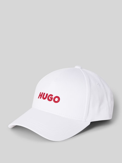 HUGO CLASSIFICATION Basecap mit Label-Stitching Modell 'Jude' Weiss 1