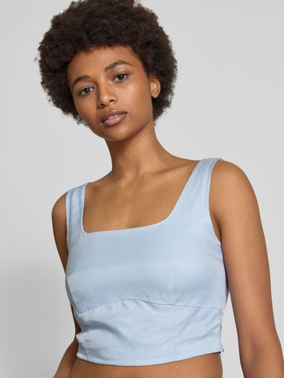 LeGer by Lena Gercke Slim Fit Blusentop mit Karree-Ausschnitt Modell 'Majella' Hellblau 3