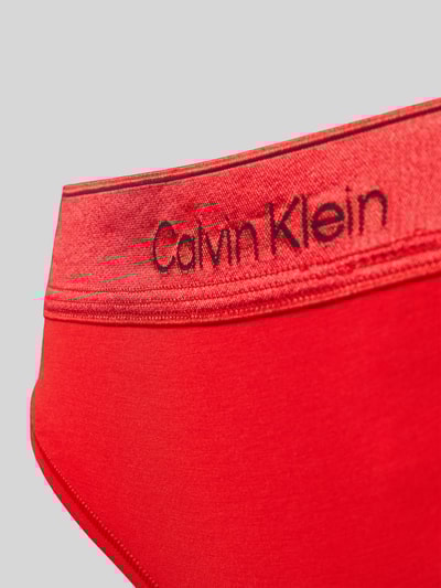 Calvin Klein Underwear String met elastische band en labeldetails Rood - 2