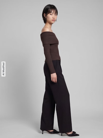 ONLY Wide Leg Anzughose mit Viskose-Anteil Modell 'LINDA' Black 1