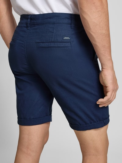 Blend Korte chino van linnenmix Donkerblauw - 3