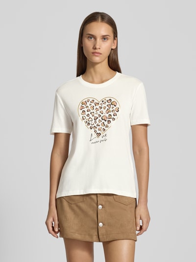 Only T-shirt o kroju regular fit z czystej bawełny model ‘TANYA LIFE’ Biały 4