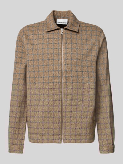 Armedangels Relaxed Fit Hemdjacke aus Strukturgewebe Modedll 'PASAALO' Beige 2