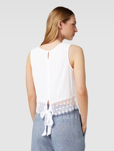 Apricot Blusenshirt mit Spitzenbesatz Offwhite 5