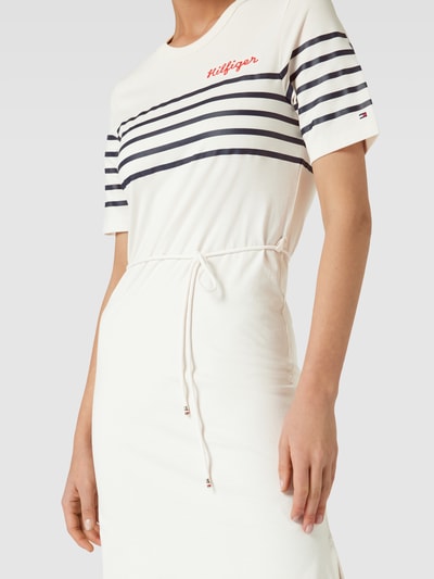 Tommy Hilfiger Midi-jurk met contraststrepen, model 'STRIPE' Marineblauw - 3