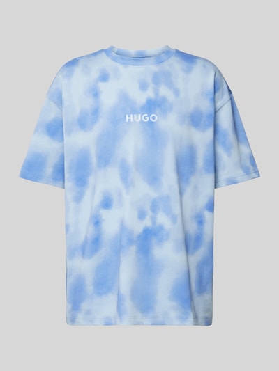 HUGO T-Shirt im Batik-Look Modell 'Dielo' Hellblau 2