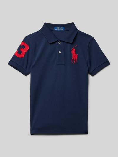 Polo Ralph Lauren Teens Slim fit poloshirt met logostitching Lichtblauw - 1