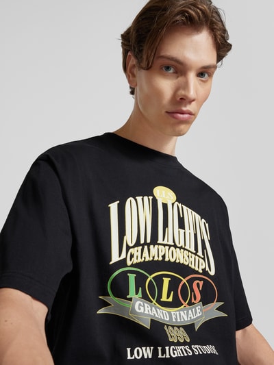 Low Lights Studios T-shirt z nadrukiem z logo model ‘CHAMPIONSHIP’ Czarny 3