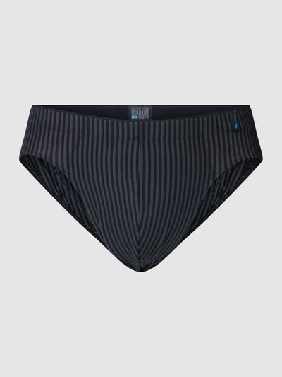 Schiesser Slip mit Streifenmuster Modell 'Supermini' Black 2