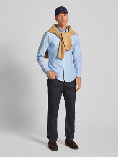Polo Ralph Lauren Slim Fit Freizeithemd mit Button-Down-Kragen Bleu 1