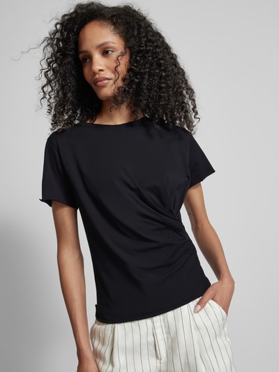 MAX&Co. T-shirt met plooien, model 'Agadir' Zwart - 3