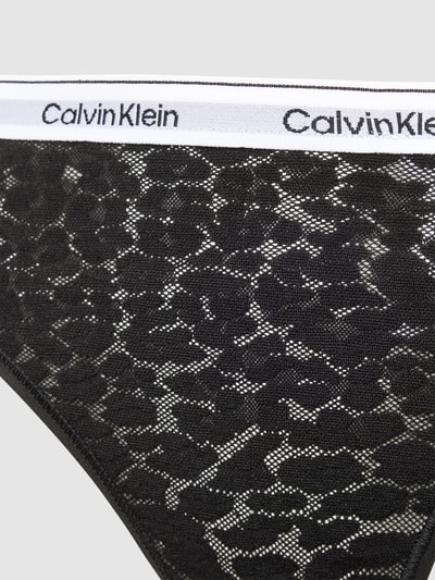 Calvin Klein Underwear Stringi ze zwierzęcym nadrukiem Czarny 2