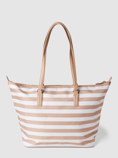 Tommy Hilfiger Shopper met streepmotief Zand - 5