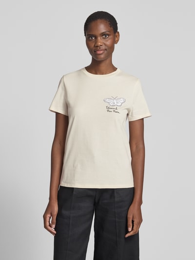 Weekend Max Mara T-Shirt mit Motiv- und Label-Print Modell 'GUGLIA' Weiss 4